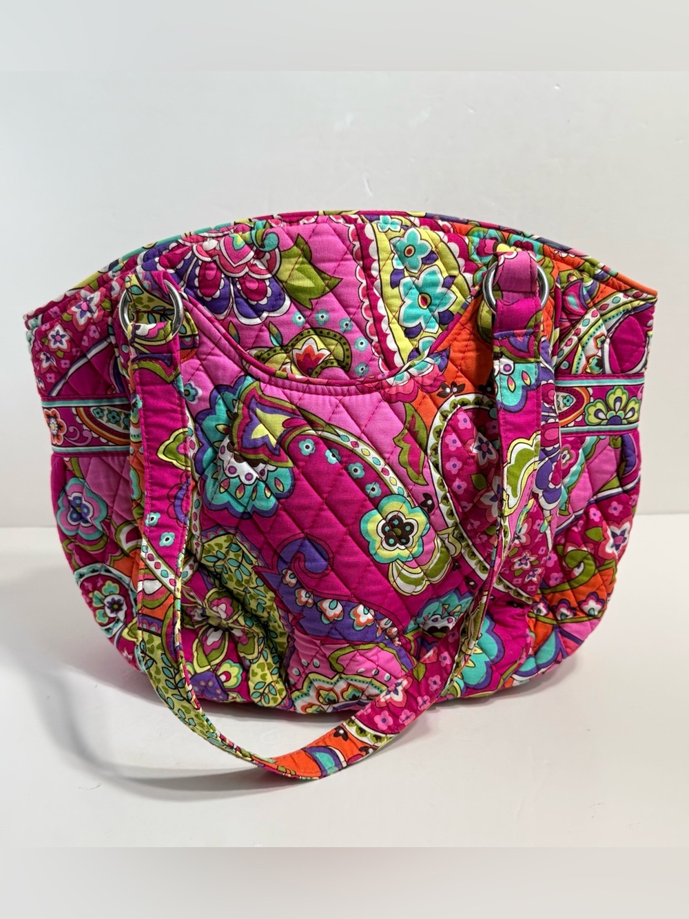 Vera Bradley Pink Swirls Glenna Large Shoulder Bag/Tote Bag